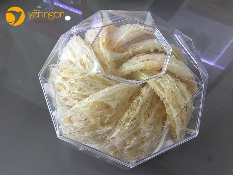 Hộp kim cương tròn đựng100gr yến kích thước 15.1x9.5cm