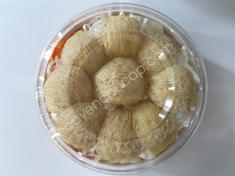 Hộp nhựa hình tròn đựng 100g Yến _ Mã: 002