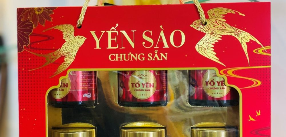 Hộp đựng 6 hũ yến chưng sẵn 70ml đẹp